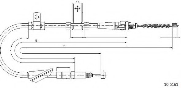 CABOR 10.5161 Cable, parking brake